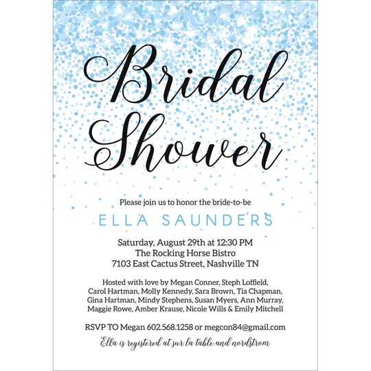 Confetti Bridal Shower Invitations